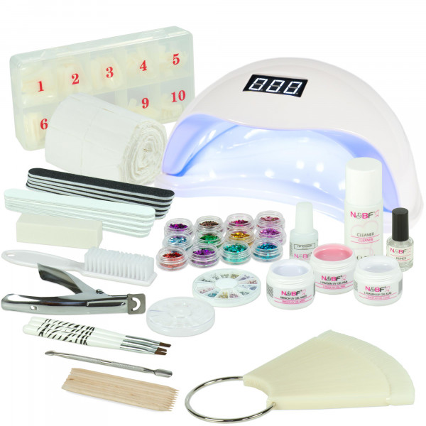 Nails & Beauty Factory UV Gel Starter Set Weiss UVA Lampe Curve