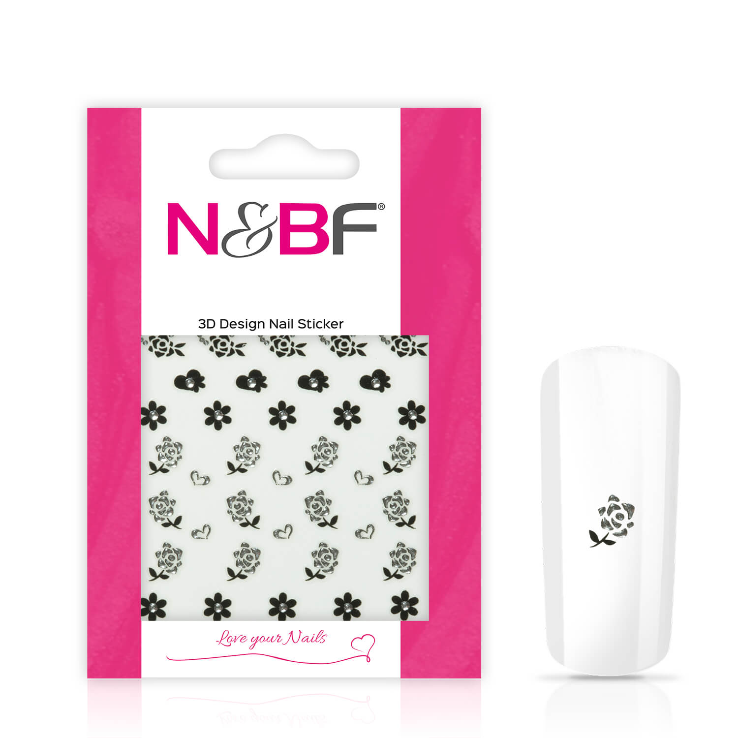 Nagel Sticker Fancy Design Muster Aufkleber Nails Black Diamond