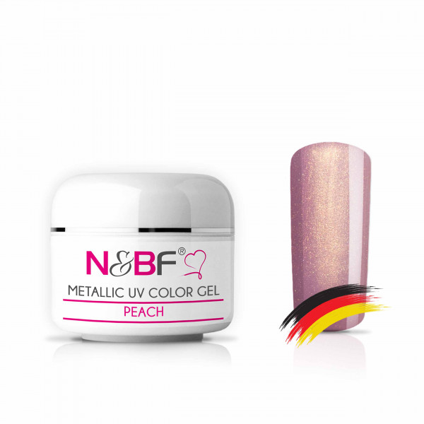 Nails & Beauty Factory Metallic UV Colorgel Peach Farbgel 5 ml