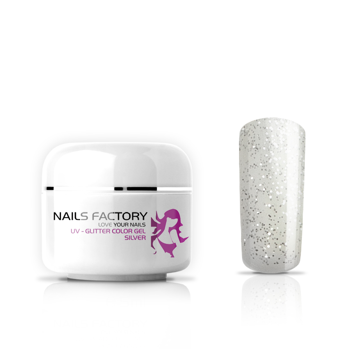 UV Glitzer Farbgel 5ml versch. Farben | Glitter Effekt Color Gel Sparkling Nails - Bild 37 von 51