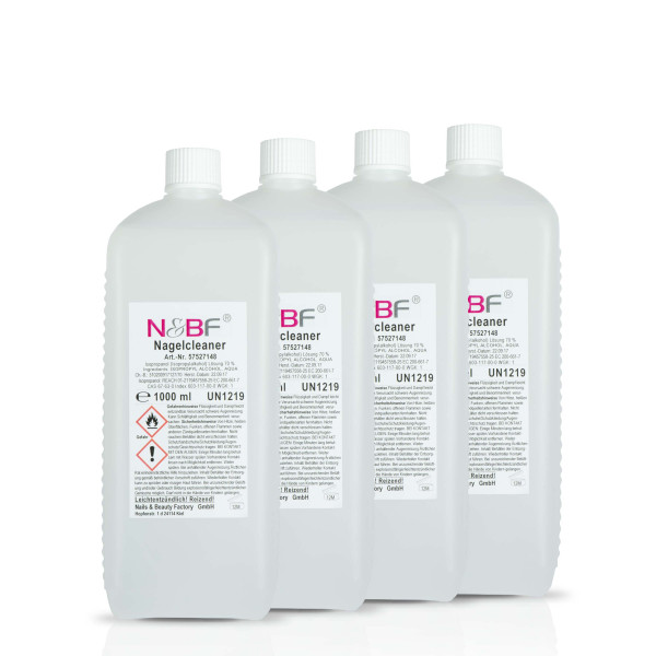 Nails & Beauty Factory Nagelcleaner / Nail Cleaner 1000ml 4er Setting