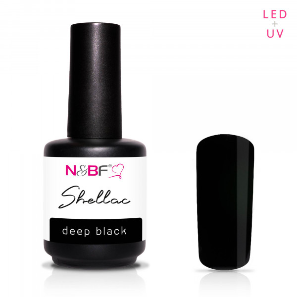 Nails & Beauty Factory Shellac Deep Black 12ml