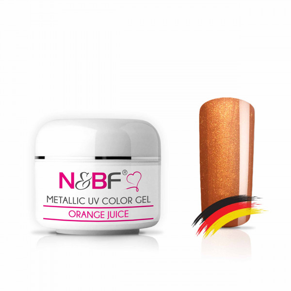 Nails & Beauty Factory Metallic UV Color Gel Orange Juice Farbgel 5 ml