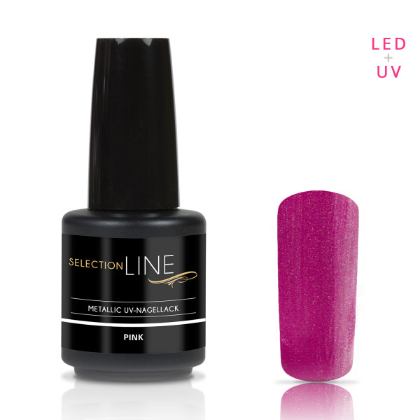 Nails & Beauty Factory Selection Line Metallic UV Nail Polish Pink 15ml