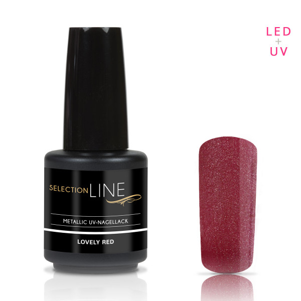 Nails & Beauty Factory Selection Line UV Nagellack Metallic Lovely Red 15ml